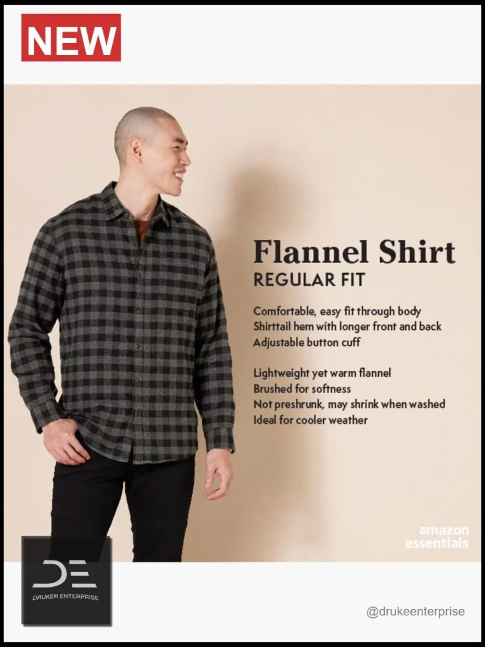 Men's Regular-Fit Long-Sleeve Flannel Shirt Big & Tall